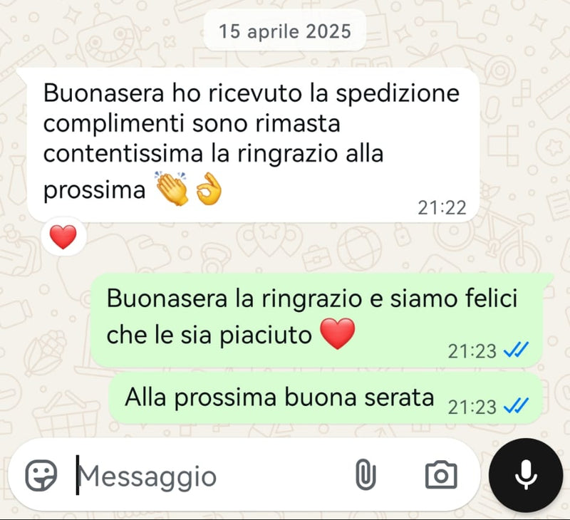 Screenshot messaggio di Rosa, mamma di Chiara