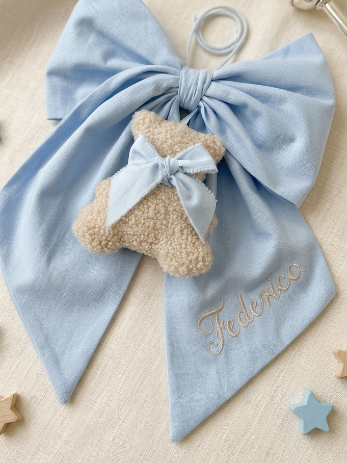 Fiocco nascita con teddy