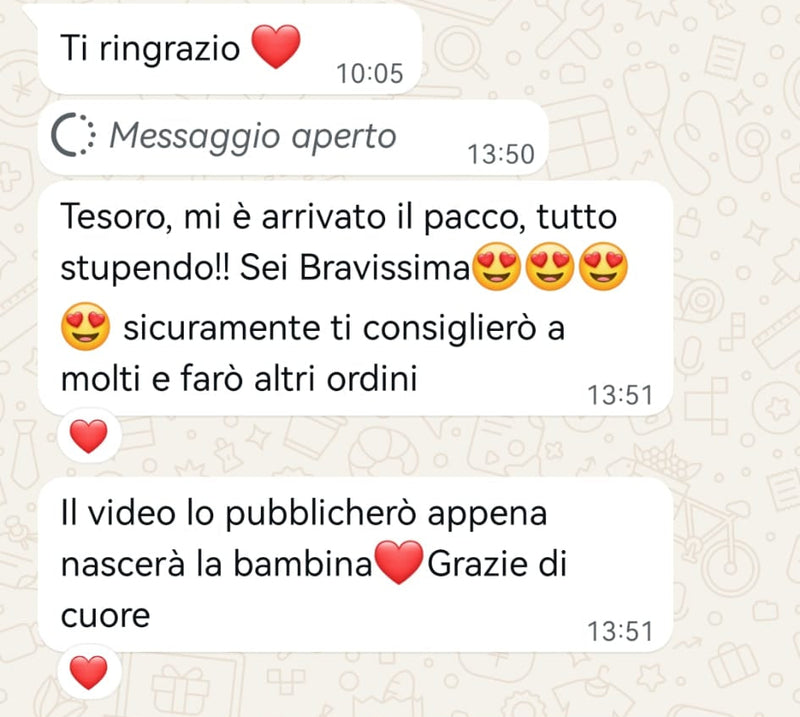 Screenshot messaggio di Ida, mamma di Ginevra