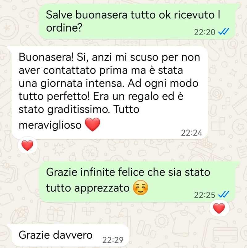Screenshot messaggio di Giusy,mamma di Greta